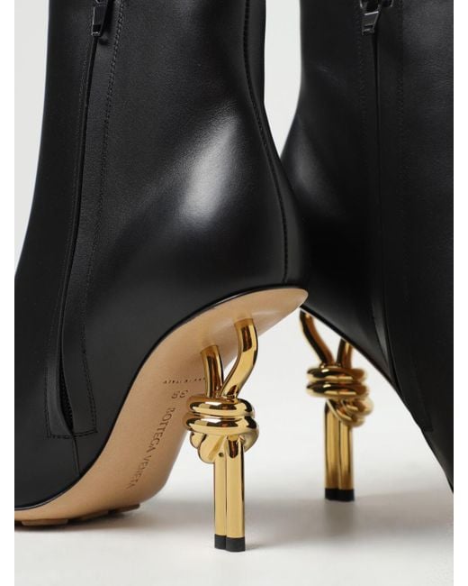 Bottega Veneta Black Calfskin Ankle Boots