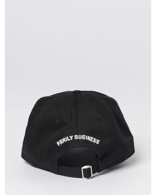 DSquared² Black Cotton Baseball Cap With Logo for men