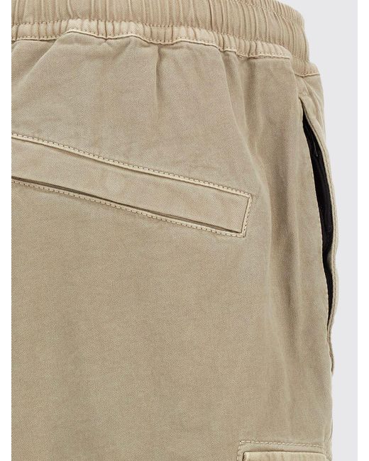 Stone Island Natural Slim Fit Stretch Technical Fabric Cargo Trousers With Compass Logo for men