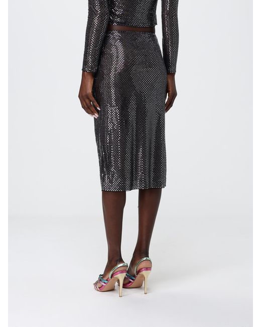 Self-Portrait Black Beaded Pencil Skirt