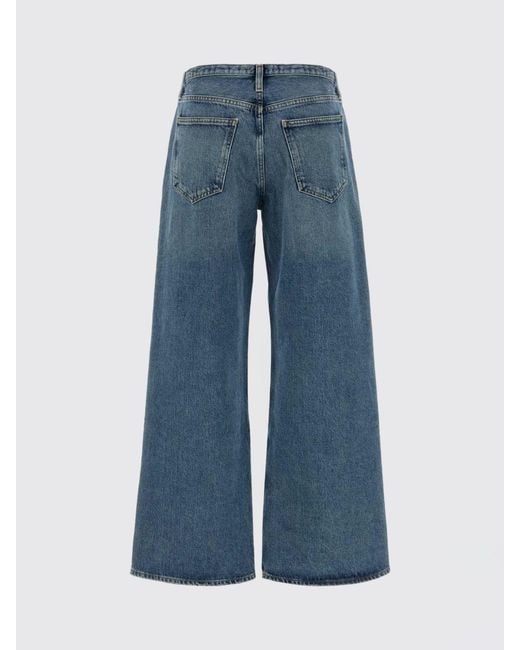 Jeans De Pernera Ancha De Denim Regenerado Agolde de color Blue