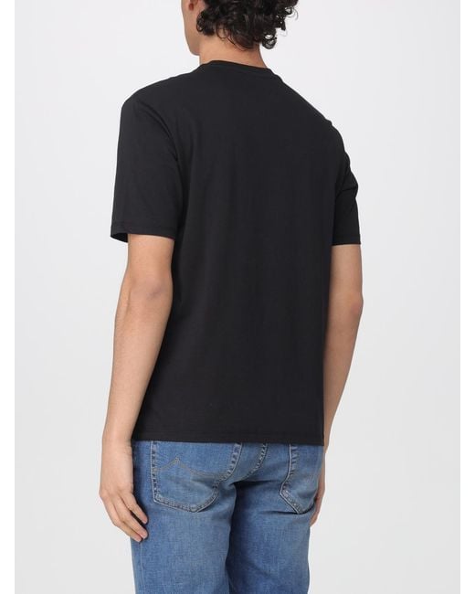Blauer Black Basic Cotton T-Shirt With Logo for men