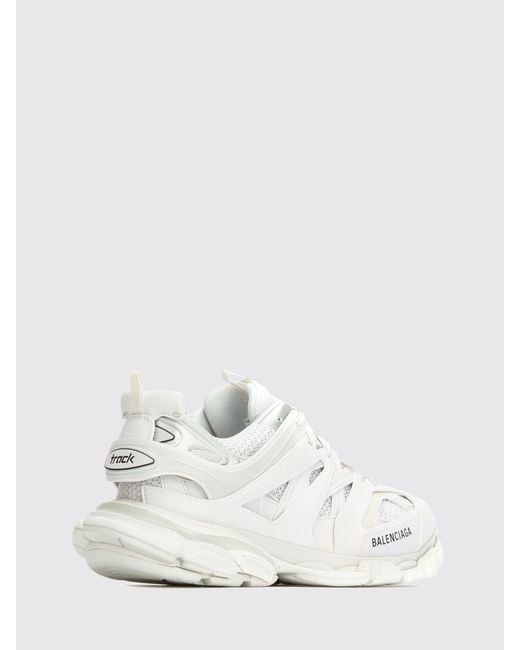 Balenciaga White Track Lace-Up Trainers for men