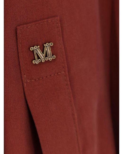 Max Mara Red Silk Shirt
