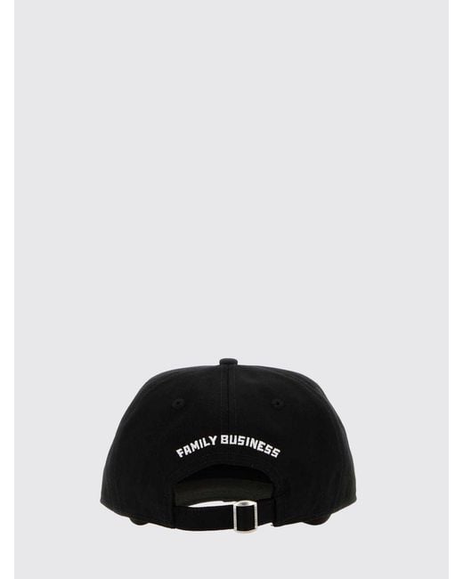 DSquared² Black Cotton Baseball Cap With Embroidered Logo for men