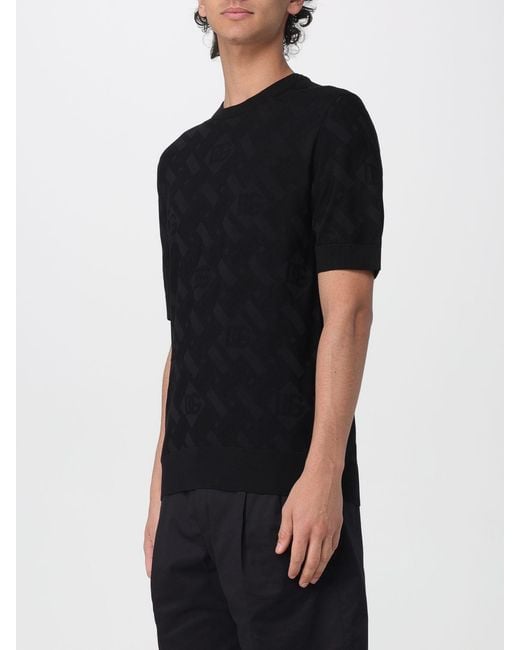 Dolce & Gabbana Black Dolce &Amp Gabbana Cotton Crew-Neck Pullover for men