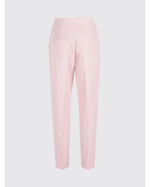 Nissa Pink Crepe Cropped Trousers