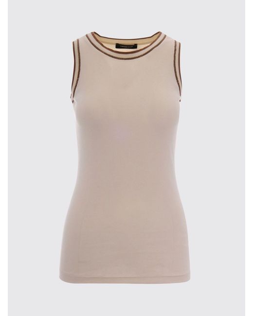Fabiana Filippi Blue Stretch Cotton Top