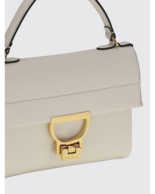 Coccinelle White Arlettis Mini Grained Leather Bag