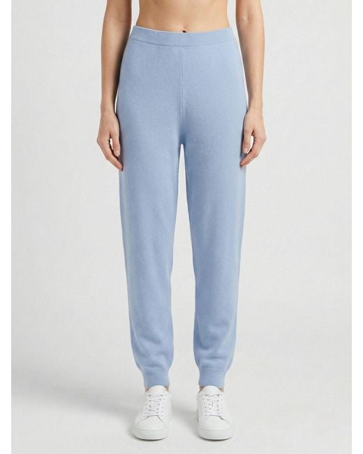 Allude Blue Virgin Wool And Cashmere Trousers