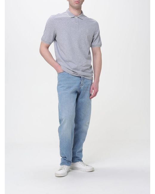 Brunello Cucinelli Blue Straight Cotton Denim Jeans for men