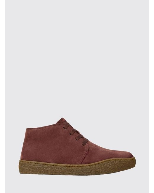 Camper Brown Peu Terreno Suede Ankle Boots for men
