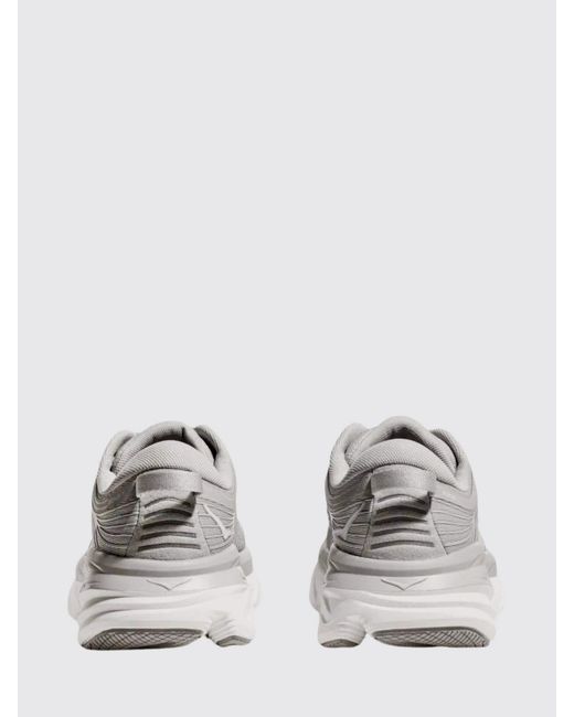 Hoka One One White Bondi 7 Technical Mesh Sneakers