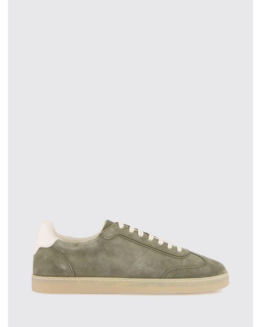 Brunello Cucinelli Green Suede Sneakers for men
