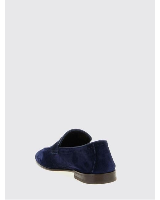Brunello Cucinelli Blue Suede Loafers for men