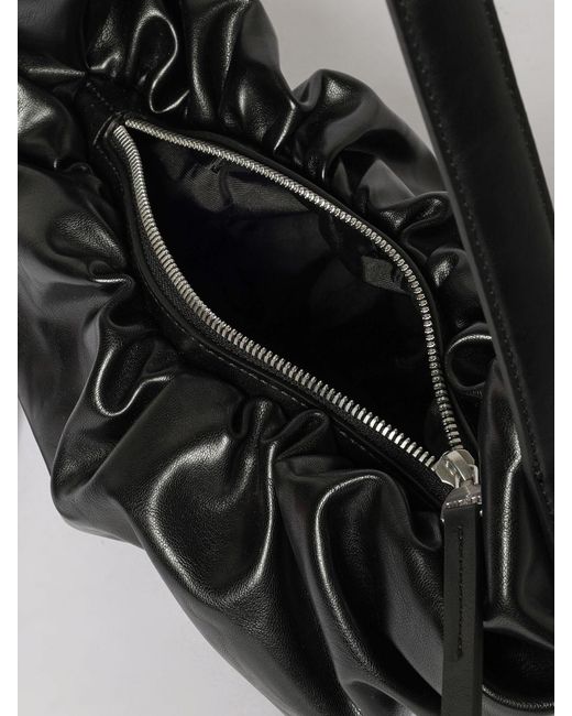 DIESEL Black Grab-D Ruched Faux Leather Bag