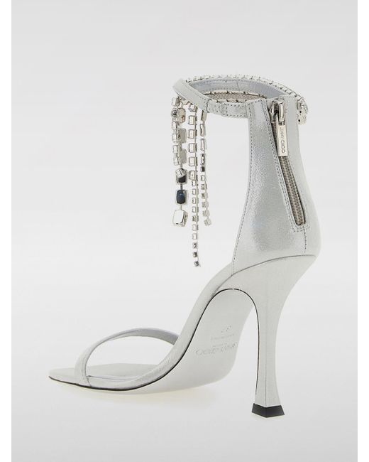 Jimmy Choo White Flache Sandalen Damen