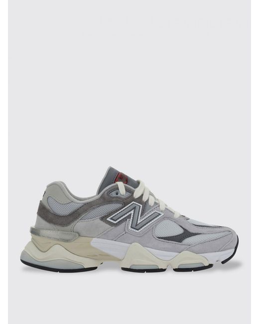 New Balance Gray 9060 Mesh And Suede Sneakers