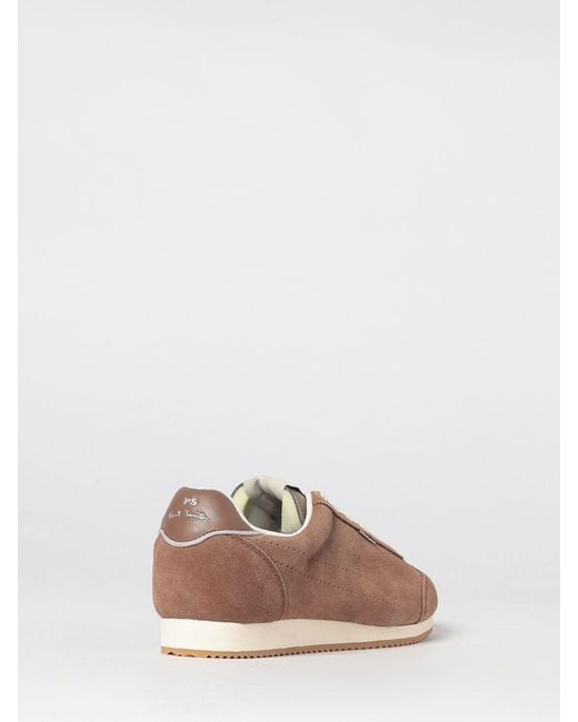 Paul Smith Brown Suede Leather Low Top Sneakers With Round Toe for men