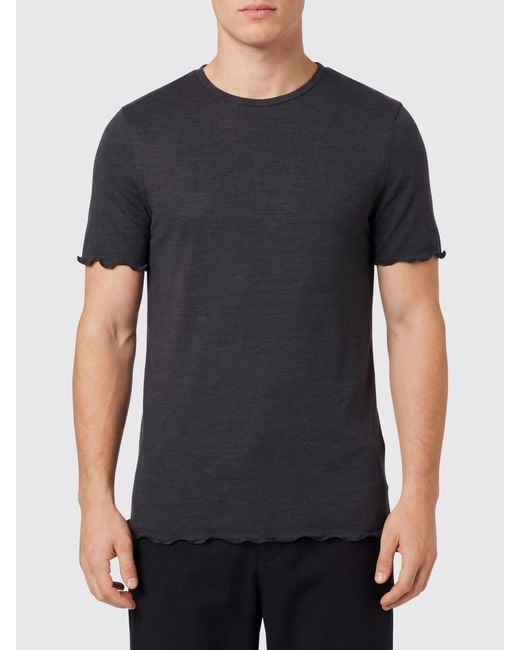 Jil Sander Blue Linen And Silk T-Shirt