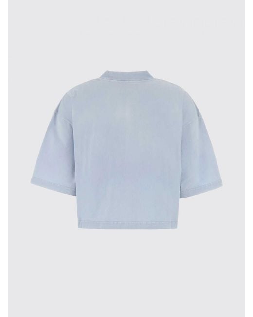 Marni Blue Cotton T-Shirt With Logo