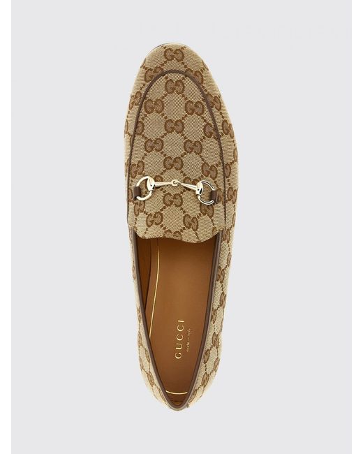 Gucci Natural Gg Jacquard Monogram Canvas Jordaan Loafers