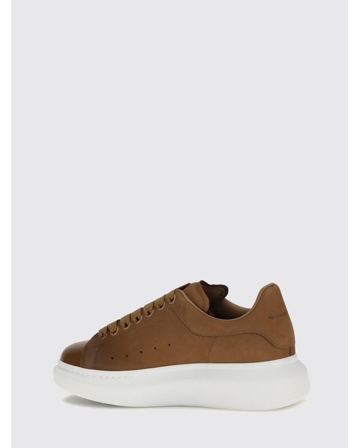 McQueen Brown Oversize Low-Top Calfskin Sneakers With Chunky Sole for men