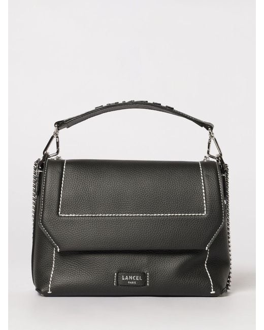 Lancel Black Ninon Grained Leather Bag