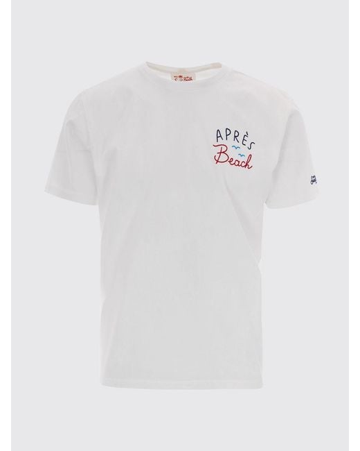 Mc2 Saint Barth White Printed Cotton T-Shirt for men