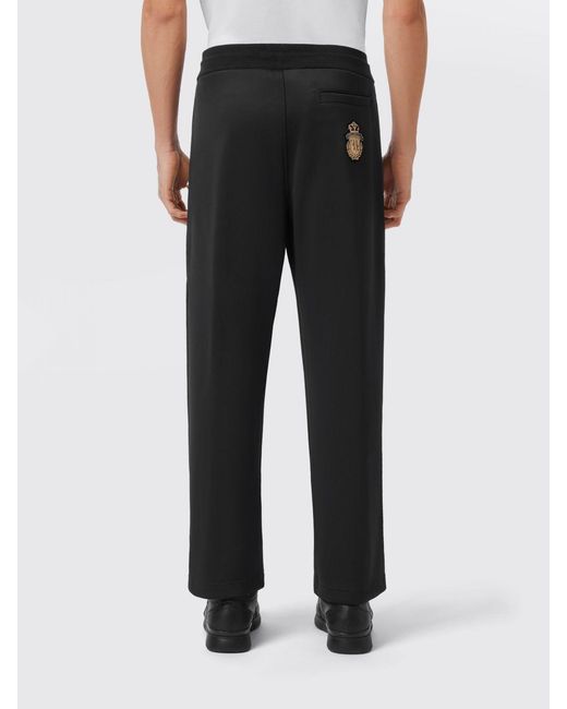 Billionaire Black Cotton Jogging Trousers for men