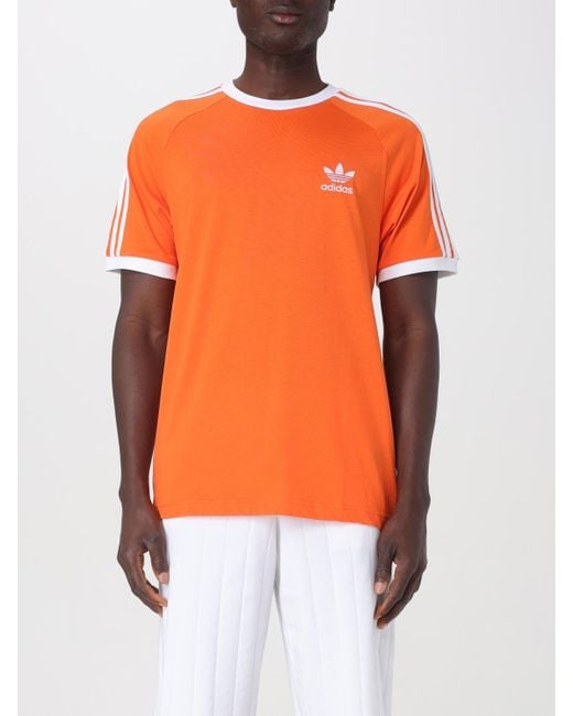 Adidas Originals Orange Adicolor Classics 3-stripes T-shirt for men