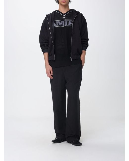 Amiri Blue Cotton Blend Hoodie for men