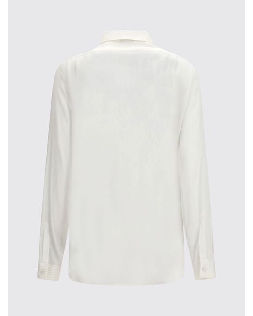 Tom Ford Gray Silk Dress Shirt With Pleated Bib