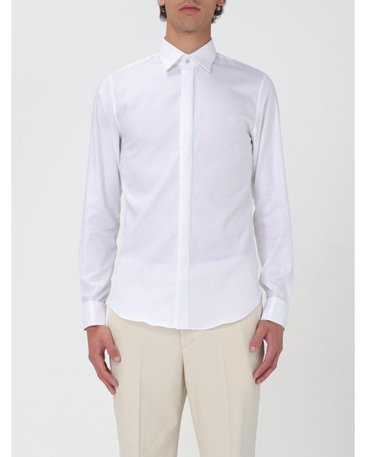 Michael Kors White Classic Cotton Dress Shirt for men