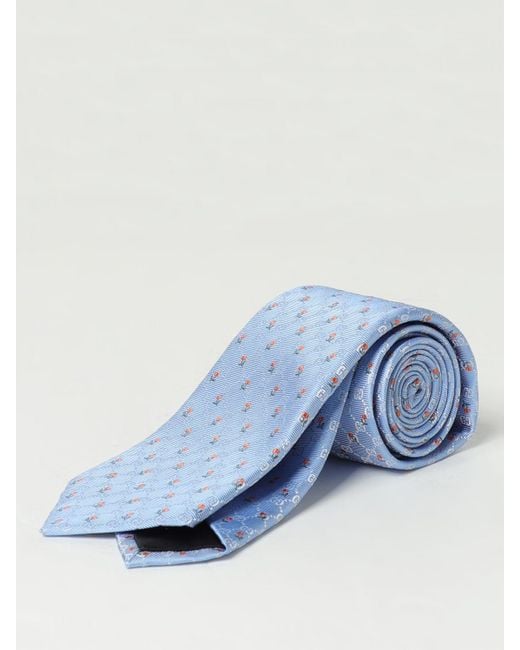 Cravatta Gg Flower di Gucci in Blue da Uomo