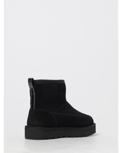 Karl Lagerfeld Black Thermo Mns Suede Ankle Boots for men
