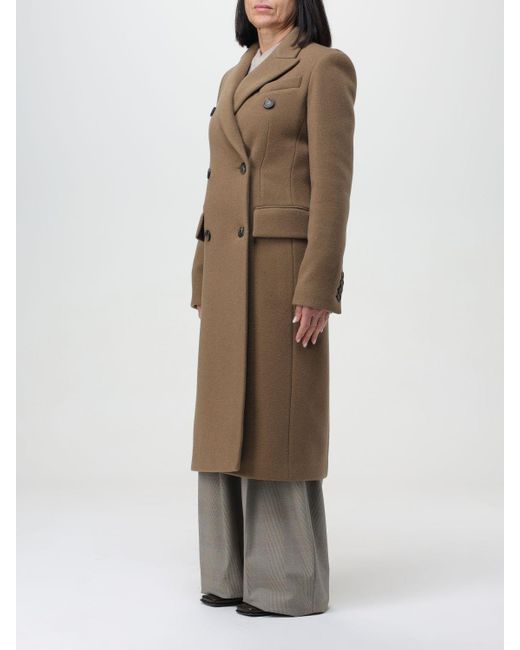 Cappotto in misto lana e cashmere di Sportmax in Brown