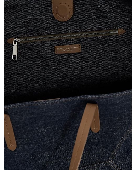 Borsa Bc Duo di Brunello Cucinelli in Blue