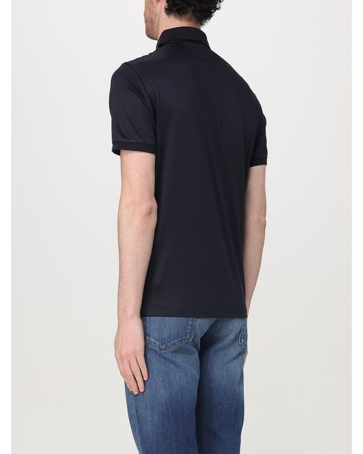 Emporio Armani Blue Polo Shirt Classic for men