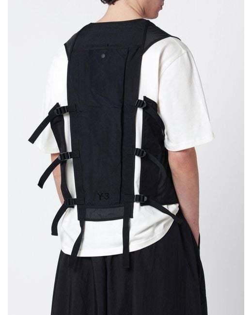 Y-3 Black Tactical Utility Vest With Webbing for men