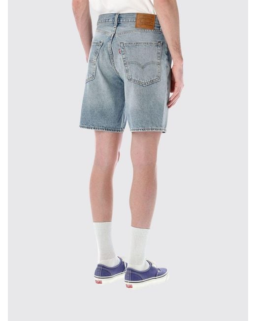 Levi's Blue Cotton Denim Shorts for men