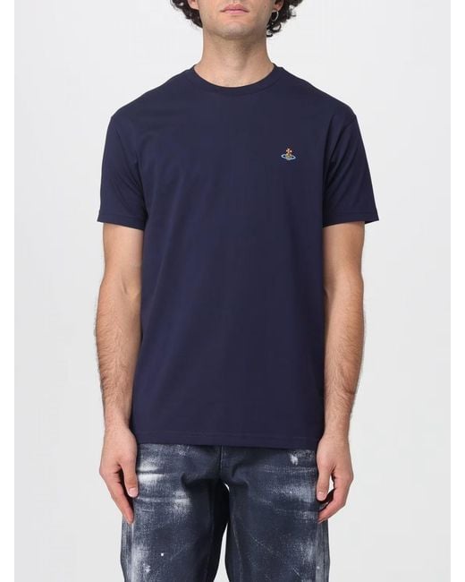 Vivienne Westwood Blue Cotton T-Shirt for men