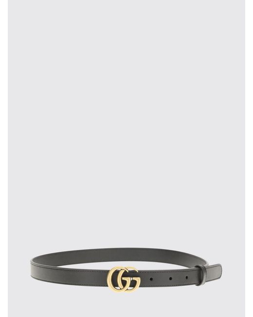 Gucci White Gg Marmont Calf Leather Belt