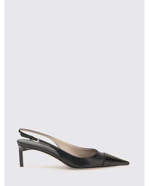 Tom Ford Black Calf Leather Slingback Pumps With Stiletto Heel