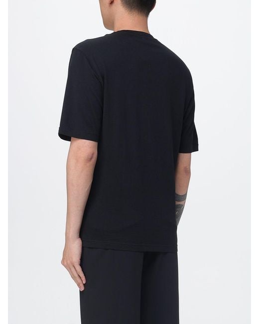 Lardini Black Cotton And Silk T-Shirt for men