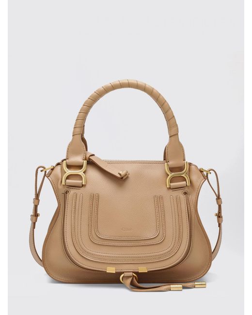 Chloé Natural Chlo&Eacute Marcie Calfskin Leather Handbag