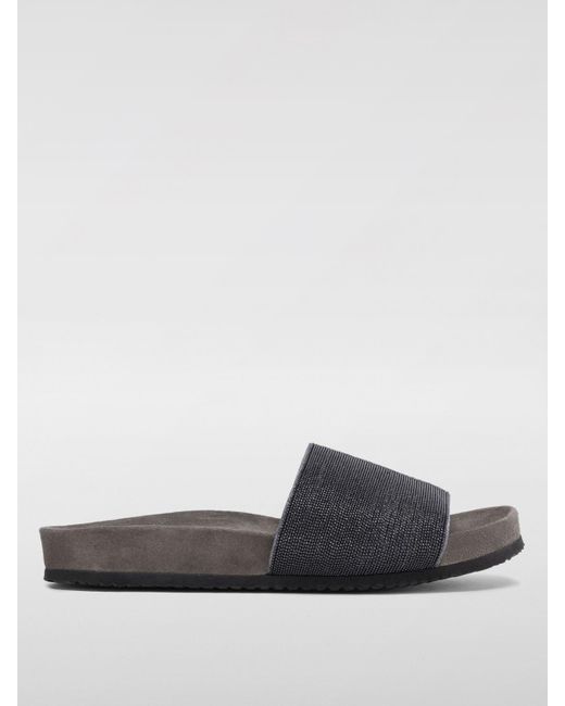 Brunello Cucinelli Black "Precious" Sandals