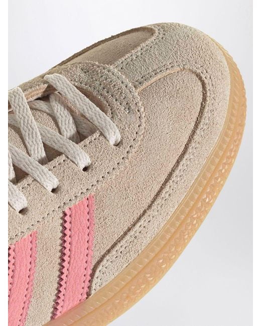 Adidas Originals Pink Handball Spezial Leather And Suede Trainers With 3-Stripes