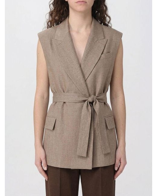Brunello Cucinelli Natural Linen Blend Vest