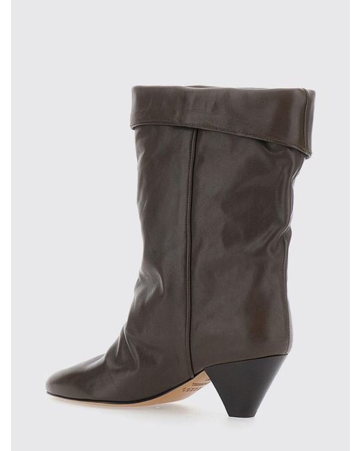 Isabel Marant Brown Flat Ankle Boots